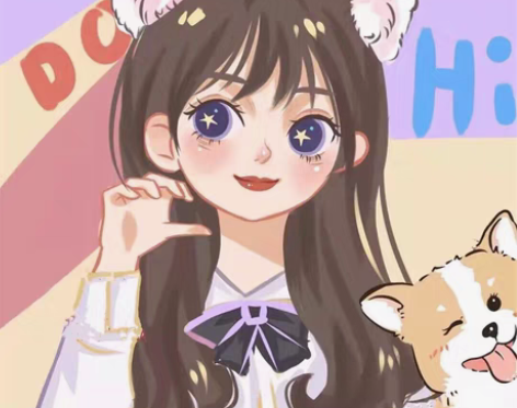 包邮q版星星风手绘头像  定制萌版情侣头像...