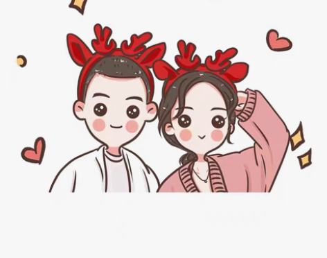 包邮手绘头像设计情侣卡通定制简笔画头像约稿...