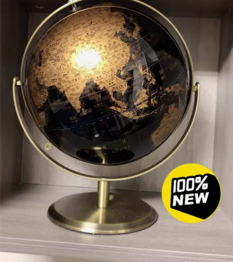 包邮现代高档轻奢地球仪摆件办公室书房玄关客...