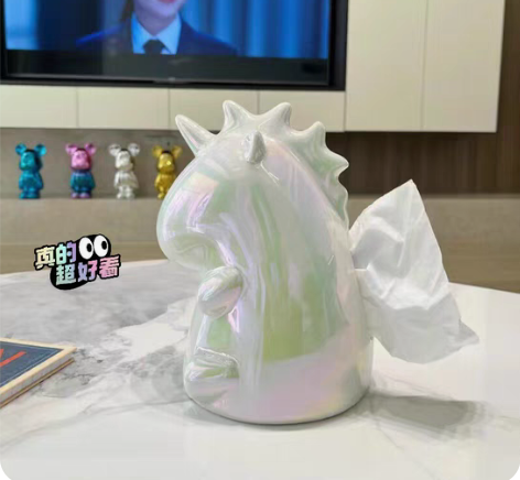 【创意纸巾盒摆件】北欧创意轻奢ins风陶瓷...