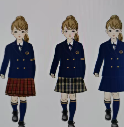校服工作服设计，童装效果图设计代画服装效果...