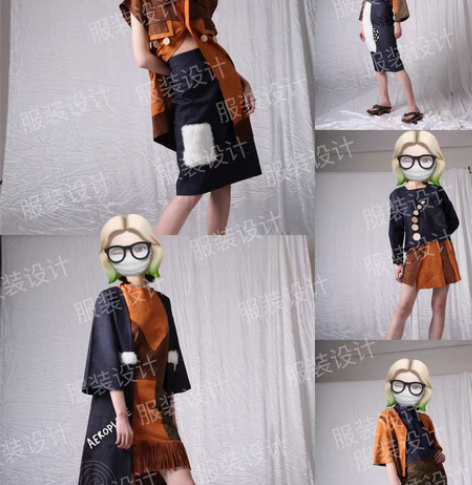 毕业季 服装设计成品 原创设计成衣5套 配...