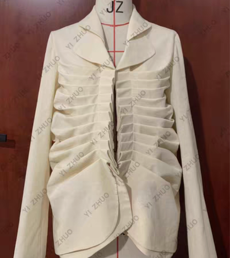 包邮立裁白坯布西装褶皱创意服装设计立体裁剪...