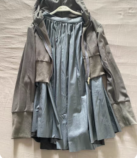 休闲连帽外套 中码半身百褶裙大摆裙 裙子九...