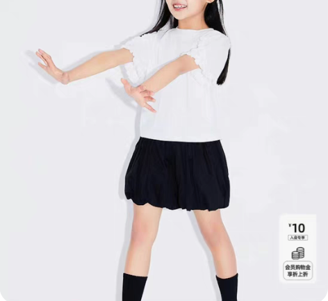 包邮EI童装黑色小花苞裙可可爱爱 我自己非...