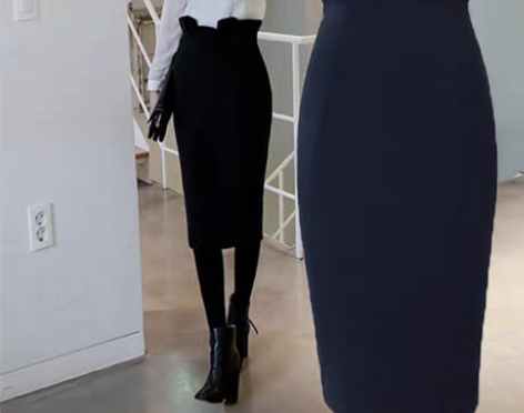 转卖2韩版高腰半身裙中长款修身铅笔裙（全新...