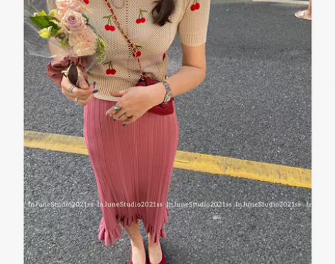 转卖INJUNE梦圆 早春花苞裙~精致挂阿...