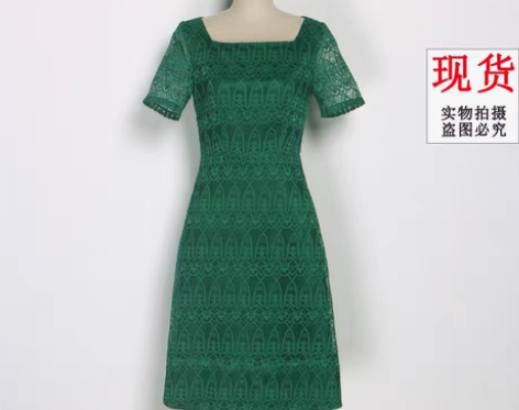 转卖大喜自制原创 复古方领 宫廷蕾丝连衣裙...