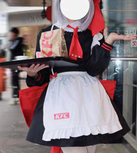 原神诺艾尔kfc联名cos女仆装 s码三町...