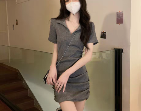 转卖性感辣妹纯欲风连衣裙女夏小个子polo...