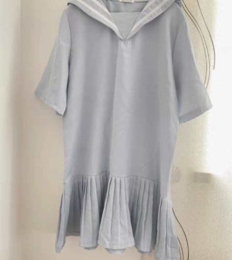 可爱学院风水手服鱼尾连衣裙 均码 九成新均...