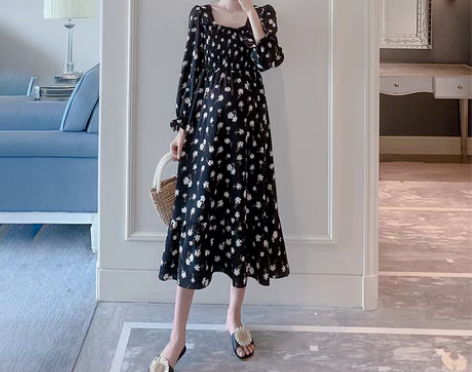 转卖孕妇连衣裙春秋新款2020时尚韩版碎花...