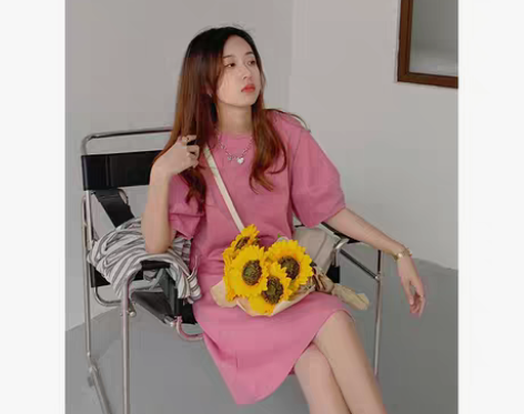 转卖螃蟹巷 贵气运动风灯笼袖闺蜜装宽松珠地...