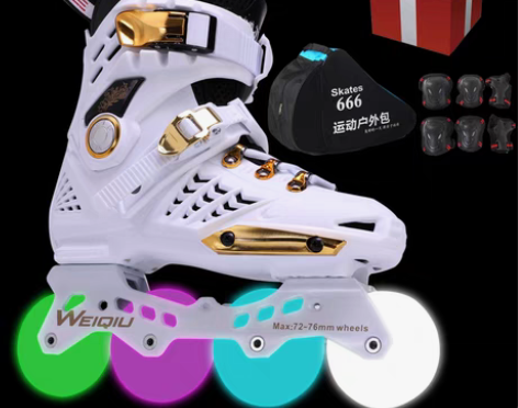 转卖溜冰鞋成人专业平花轮滑鞋男女生花式滑冰...