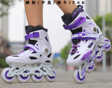 转卖轮滑溜冰鞋女成人专业花式滑冰初学者平花...