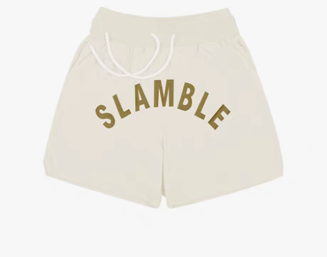 转卖SLAMBLE夏季新款短裤男女毛圈刺绣...