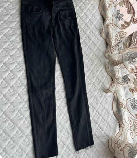 Miss sixty 皮料牛仔铅笔裤 摸上...