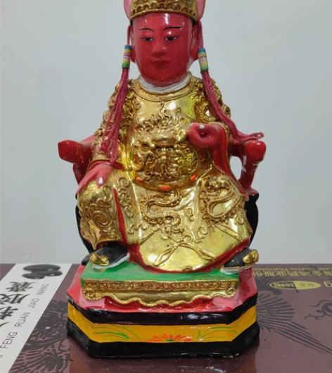 旧木雕，文昌帝君灶君。高18公分，底宽9公...