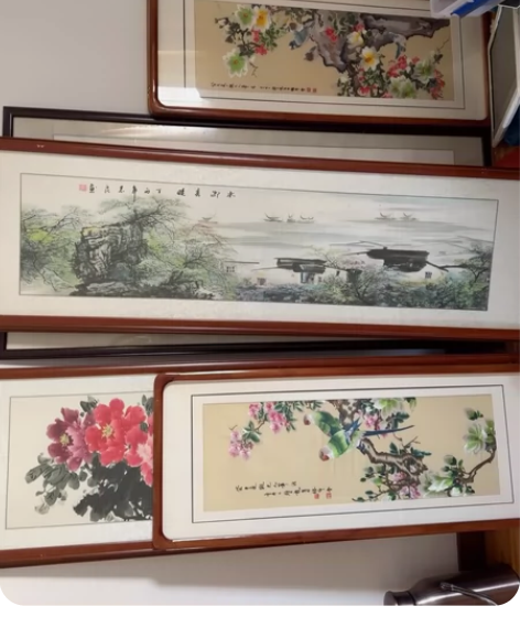 水墨山水字画，刺绣，多种样式，全新没用过，...