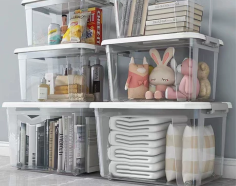 透明收纳箱家用容量储物箱杂物玩具收纳盒特大...