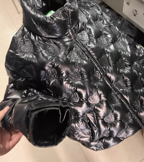 EVILKNIGHT EK羽绒服亮面黑色面...