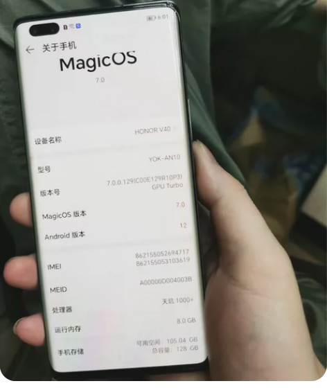 荣耀v40黑色,屏幕老化,换过原装后玻璃,...