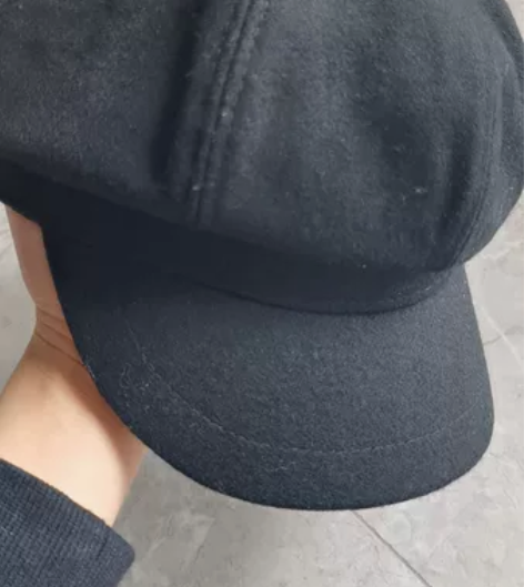 ?黑色贝雷帽女潮ins网红款报童画家八角帽...