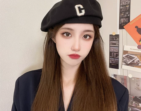 帽子女贝雷帽秋冬网红同款毛呢南瓜帽日系百搭...