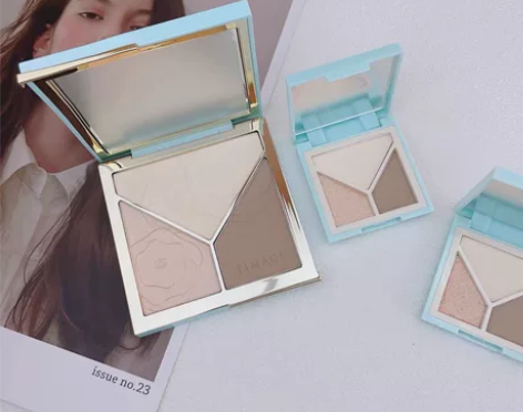 c棠大师自然轮廓三色立体高光鼻影阴影修容盘...