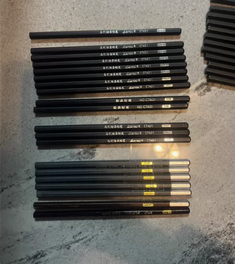 马利铅笔素描绘画碳笔初学者速写2b4b5b...