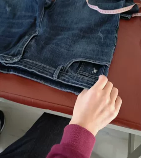 牛仔裤大码超弹力，修身小脚，蓝色，腰围10...