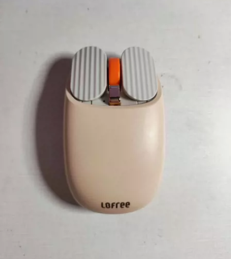 洛斐奶茶色无线鼠标蓝牙多系统兼容 功能正常...