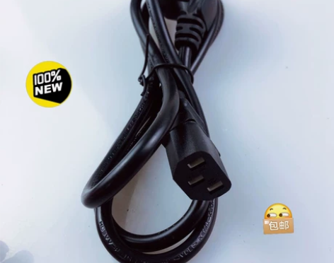 国标电脑电源线三孔主机显示器打印机线三孔电...