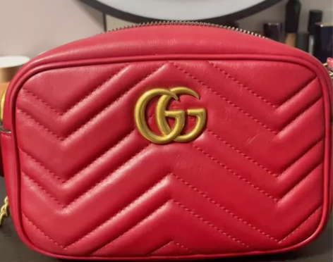 Gucci古驰marmont系列小号相机包...