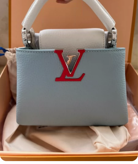 蓝白拼色手提斜挎包 最高顶级版 全新 四位...