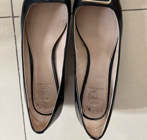 非专柜tory bruch同款女士单鞋黑色...