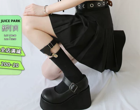 娃娃鞋 娃娃鞋单鞋玛丽珍鞋松糕厚底浅口日系...