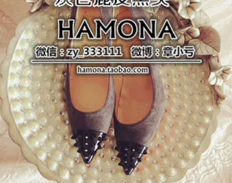 代购明星同款/金属铆钉头尖头高跟鞋中跟鞋平...