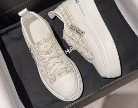 小香风女鞋秋季新款内增高小码小白鞋  码数...