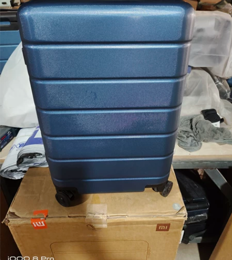 正品小米20寸蓝色拉杆箱静音万向轮行李箱 ...