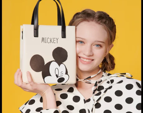 不莱玫迪士尼米奇手提包 小包包新款潮流行斜...