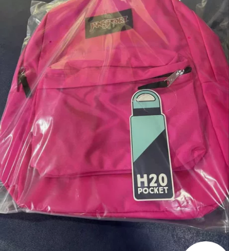 火龙果色Jansport杰斯伯正品双肩背包...