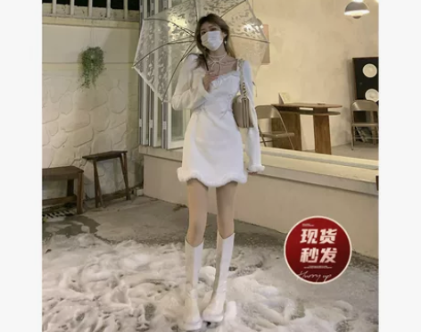 DREAM+SEVEN77+白色连衣裙女2...