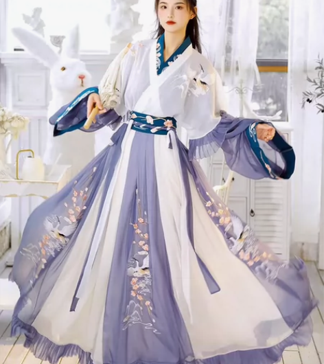 言然云树鸣原创汉服女正品中国风晋制齐腰交领...