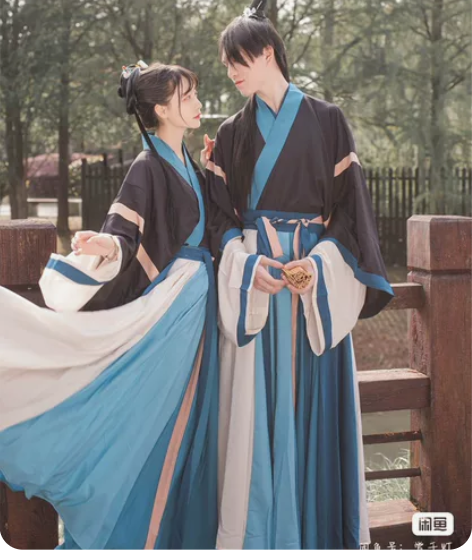 五五年原创汉服新款【墨羽】晋制三件套6米裙...