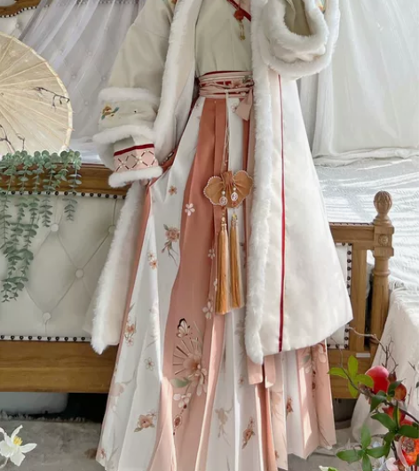 茗月萱原创[芙蓉]冬款宋制汉服女对襟长袄交...