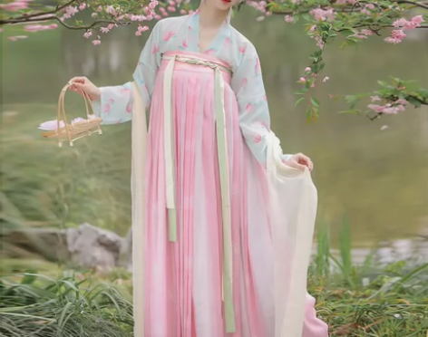 妃亦坊原创汉服女【桃小柒】唐制齐胸襦裙印花...