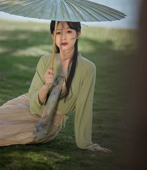 七月夕汉服 原创 如鳞一梦 系带上衣改良三...