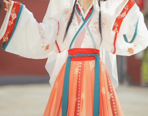 花梦瑶汉服女晋制交领齐腰褶裙魏晋风改良飘逸...