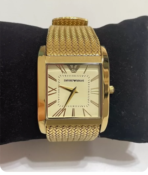 Armani阿玛尼手表 官方正品简约气质金...